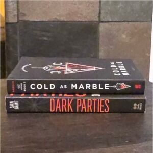 2 Paperback YA Novels NEW- Cold As Marble & Dark Parties / Dystopian/Paranormal